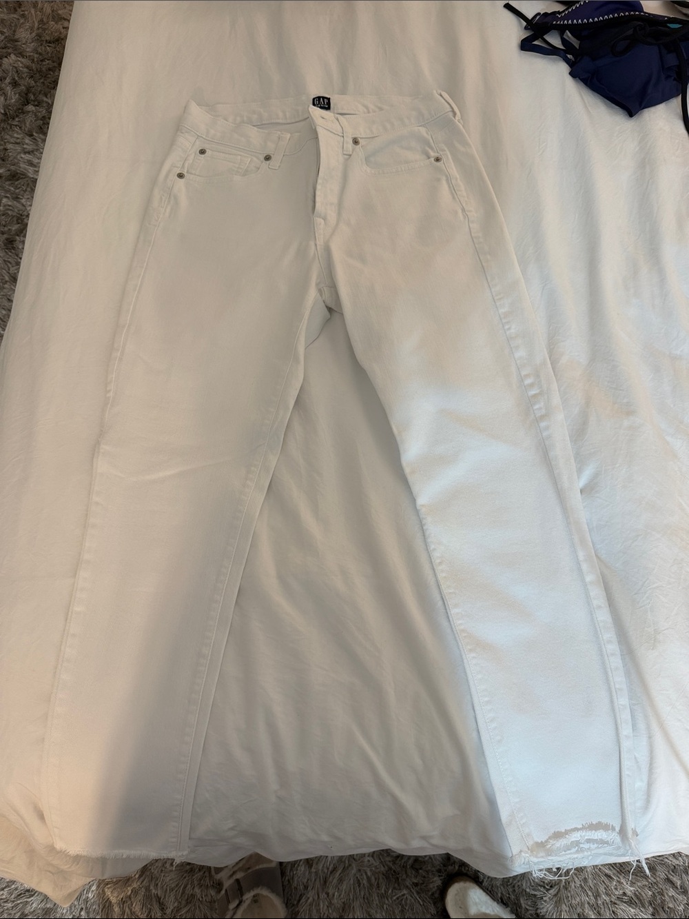 GAP White Straight-Leg Women's Jeans